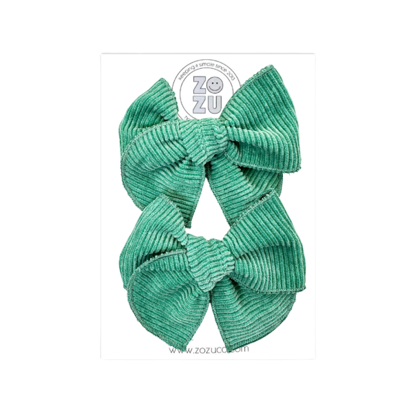 Green Corduroy :: Mini Traveler Pigtail Set For Cheap