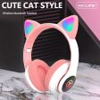 WK LIFE BORN TO LIVE K8 2024 Updated V5.3 Wireless Wired Kids Headphones with Mic for Girls Boys Cat Ear Bluetooth Online Learning School (Pink) Online Sale