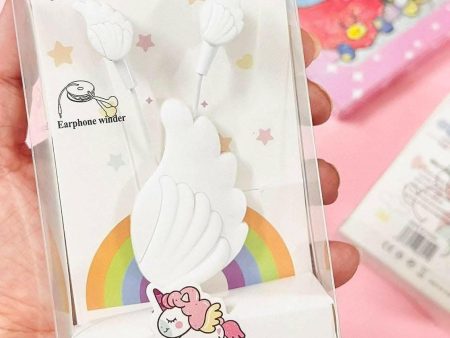 Unicorn Theme Earphones (White) For Cheap