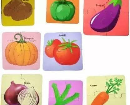 AVMART Wooden Educational Multi-Color Set of 8 (Vegetables Puzzle) Sale