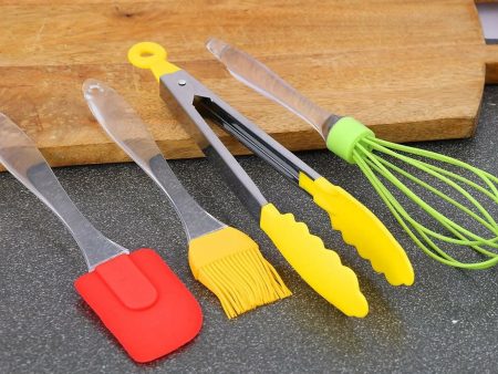 AV MART Premium Silicone Spatula Set for Cooking Quality Heat Resistant (Pack of 4) For Cheap