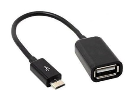 AVMART USB 2.0 A Female to Micro B Male Adapter Cable Micro USB Host Mode Straight OTG Cable (Black) Sale